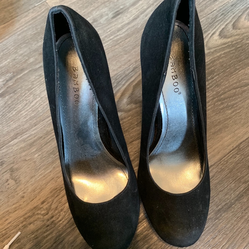 Black Suede High Heels